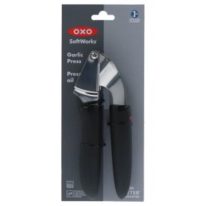 OXO SoftWorks Knoflookpers RVS/Zwart