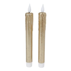 LED Kaarsen + Afstandsbediening 2 Stuks Goud