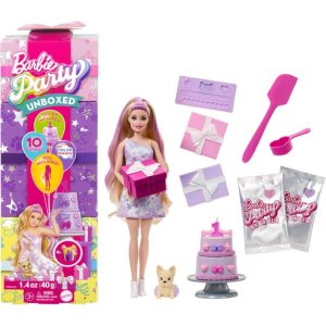 Barbie Party Unboxed Pop met Paarse Highlights