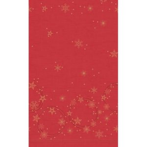 Duni Tafellaken Star Shine 138x220 cm Rood