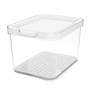 Rotho CAUMA Koelkastorganizer 13.6x18.4x11.3 cm 2.15L Wit/Transparant