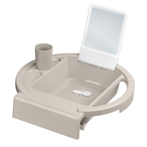 Rotho AVA Kinderwasbakje voor op Badrand 40x40x13 cm Cappuccino