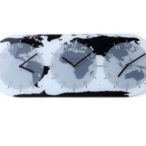 NeXtime NE-8108 Wandklok 50 X 18.6 X 3.6, Glas, 'Mondial'