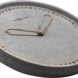 NeXtime NE-3197GS Wandklok Dia. 35 Cm, Polyresin, Grijs