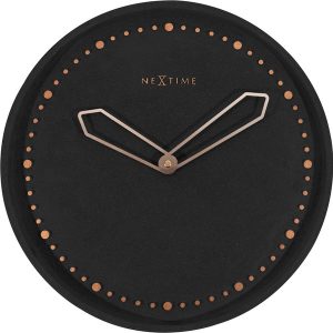 NeXtime NE-3197ZW Wandklok Dia. 35 Cm, Polyresin, Zwart