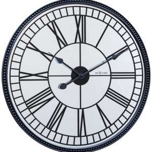 NeXtime NE-3255 Wandklok Cleopatra Mirror Dia 56cm Glas Zwart