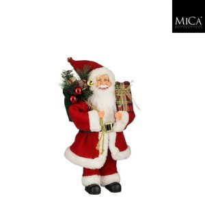 Mica Decorations Decoratie Kerstman 25x15x40 cm