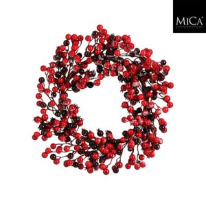 Decoratie Krans Rode Bessen 10x40 cm
