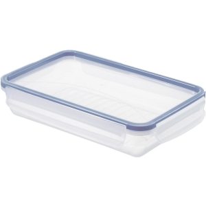 Rotho Clic & Lock Koelkast Bewaardoos 1L Vlak Horizon Blauw/Transparant