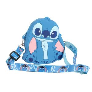 Disney Stitch Siliconen Schoudertas 13x14 cm Blauw