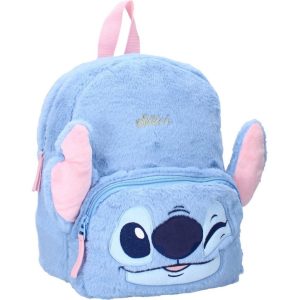 Disney Pluche Rugzak Stitch 26x21x11 cm Lichtblauw/Lichtroze