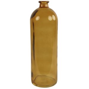 Countryfield Glazen Fles Vaas Erik 40 cm Karamel/Transparant