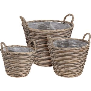 Plantenmanden Rond Wilgen 3 Stuks