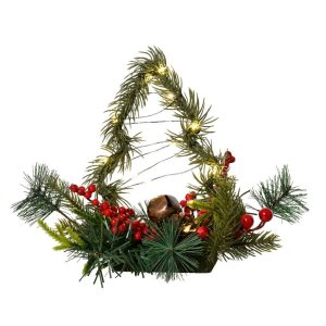 Kerst Tafelstuk met LED Verlichting 30x18x20 cm