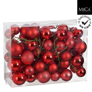 Mica Decorations Kerstslinger 180 cm Rood