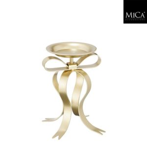 Mica Decoration Kandelaar Strik 17x14x20 cm Champagne