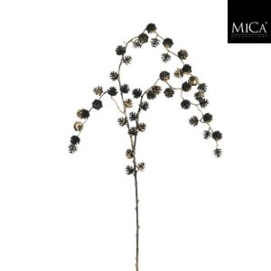 Mica Decorations Tak met Dennenappels 93x16x5 cm Goud