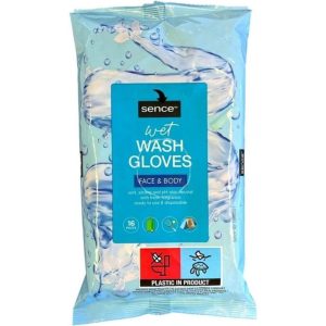 Sence Wegwerp Natte Washandjes 16 Stuks