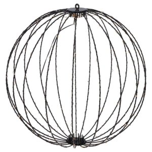 LED Bal 40 cm 240 LEDs Warm Wit Licht Zwart/Metaal