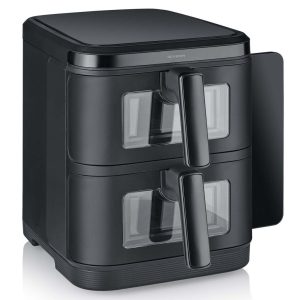 Severin Severin S-Fry Duo Stack Heteluchtfriteuse 2x5.5L 2800W Zwart