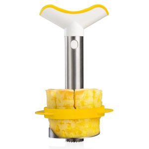 Vacuvin Ananassnijder RVS/Wit/Geel