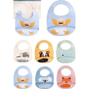 Siliconen Slabbetje met Opvangrand 28x21x2.5 cm Assorti