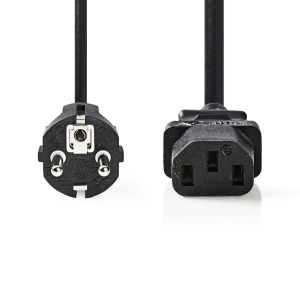 Nedis CEGP10030BK50 Voedingskabel Schuko Male - Iec-320-c13 5,0 M Zwart