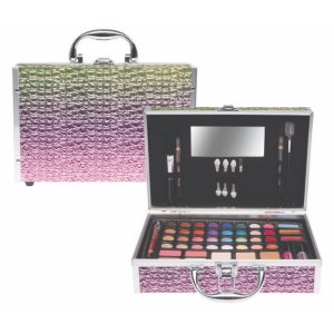 Casuelle Make-Up Koffer Regenboog Bubbels Holografisch