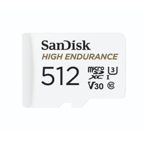 Sandisk High Endurance MicroSDXC Geheugenkaart 512GB Class 10 100 mb/s Wit