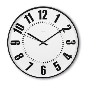 Hama Stille Wandklok Formentera 35 cm Zwart/Wit