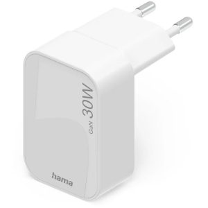 Hama Snellader GaN 1x USB-C PD 30W Wit