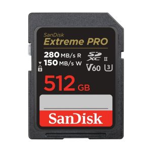 Sandisk Extreme PRO Geheugenkaart 512GB 280mb/s 150mb/s