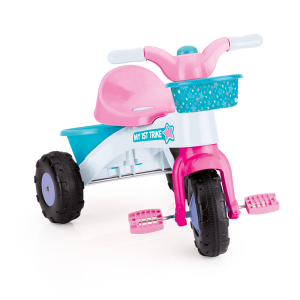 Dolu My First Trike Kinder Driewieler Roze/Wit/Blauw