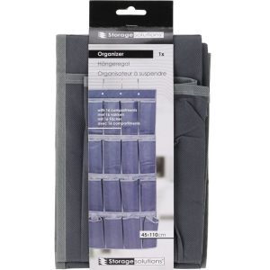 Storage Solutions Deurorganiser 45x110 cm 16 Vakken Antraciet/Grijs