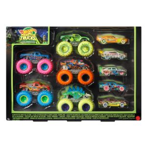 Hot Wheels Monster Trucks Glow In The Dark Collectie 10 Stuks