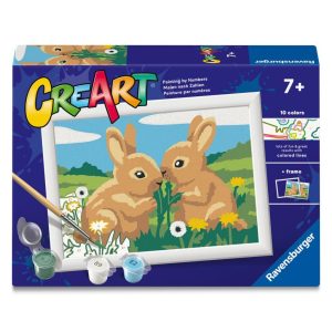 Ravensburger CreArt Schilderen op Nummer Vrolijke Konijnenvriendjes