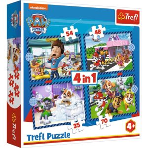 Trefl Paw Patrol 4in1 Puzzel 35-70 Stukjes