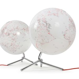 Atmosphere NR-0331NONO-GB Globe Nodo 30cm Diameter Met Verlichting Wit / Rood