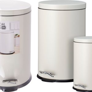Excellent Houseware Pedaalemmer Set 20L & 5L Cream