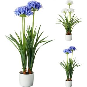 Kunstplant Agapanthus 50x80 cm Blauw/Wit Verschillende Uitvoeringen