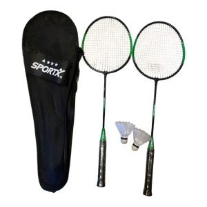 SportX Badmintonset 4 Sterren Assorti Groen/Zwart