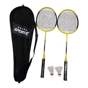 SportX Badmintonset 5 Sterren Assorti Geel/Zwart
