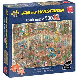 Jumbo Puzzel Jan van Haasteren De Bibliotheek 500 XL Stukjes + Poster