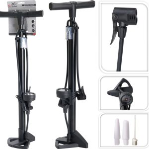 Excellent Houseware Fietspomp Staand 60cm Zwart