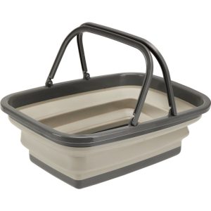 Opvouwbare Boodschappenmand 30L 38x28x15 cm Beige/Grijs