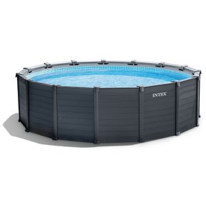Intex 26384GS Graphite Panel Zwembad 478x124 cm Antraciet/Blauw