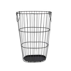 Decoratie Metalen Mand Jill 17x28x43 cm Zwart