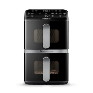 Philips NA461/00 4000 Series Dual-Stacked Dubbele Airfryer 10L 2750W Zwart/Zilver