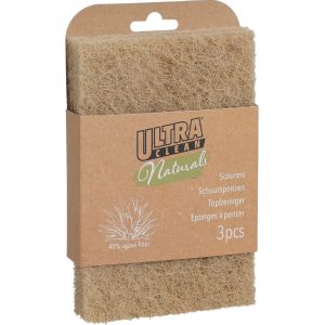 Ultra Clean Agave Fiber Schuursponzen 15x10 cm 3 Stuks