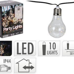 Pro Garden Feestverlichting 10Lampjes Warm Wit